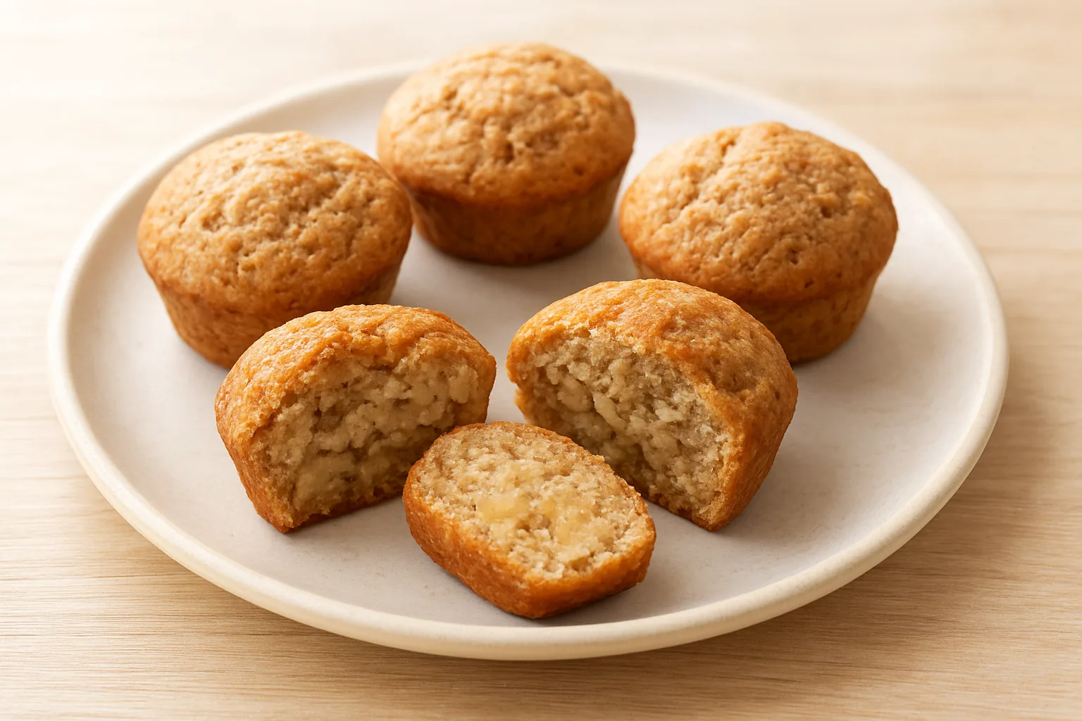 Weiche Bananen-Hafer-Frühstücksmuffins für Kleinkinder