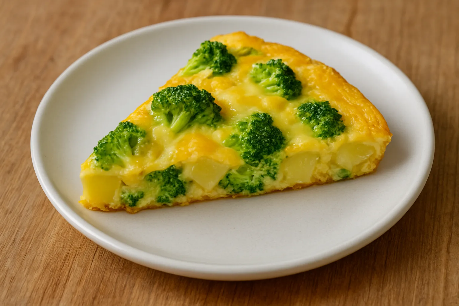 Brokkoli-Kartoffel-Omelett mit mildem Käse für Kleinkinder