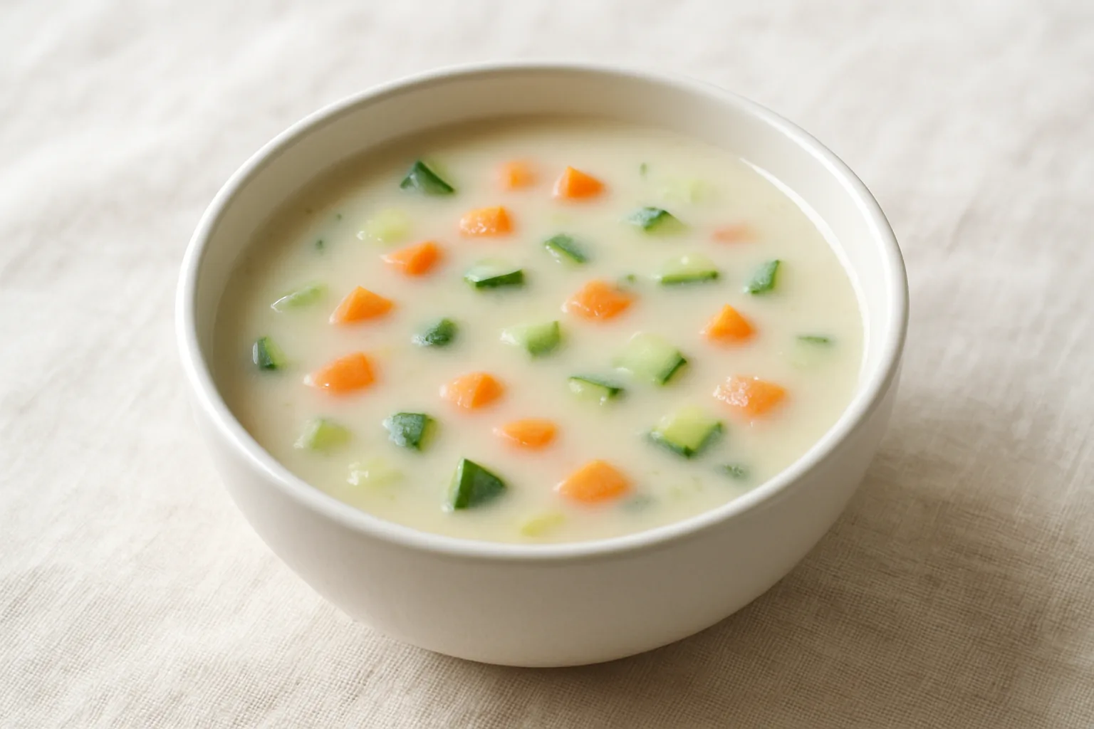 Cremige Hafer-Gemüse-Suppe für Kleinkinder ab 12 Monaten
