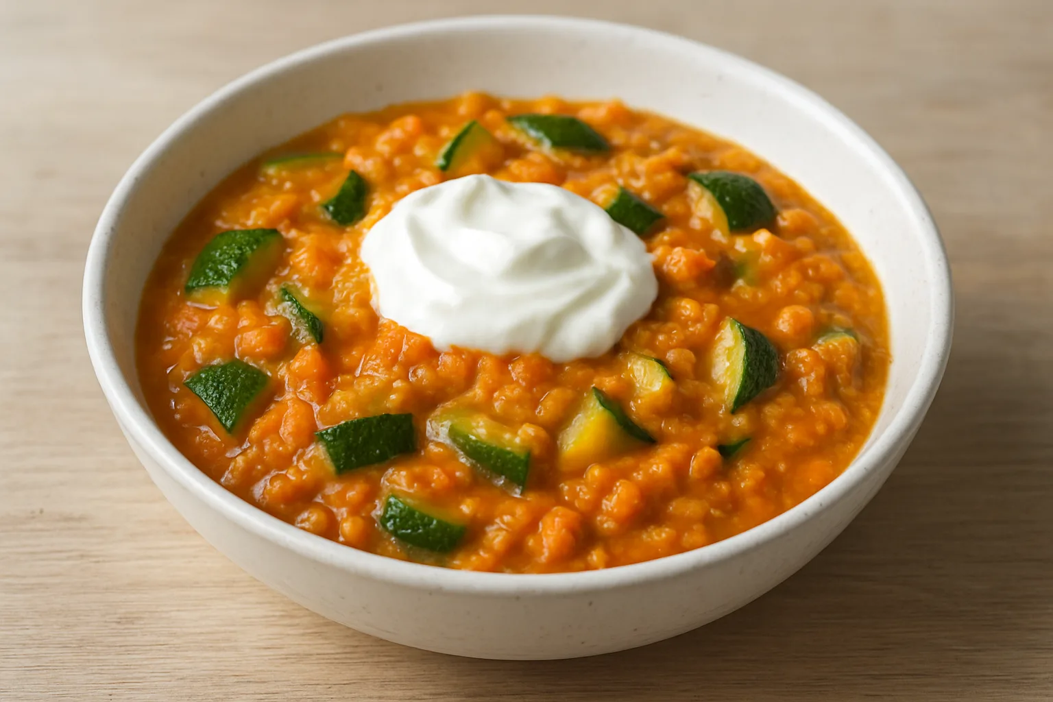 Cremige Zucchini-Linsen-Pfanne mit Joghurt