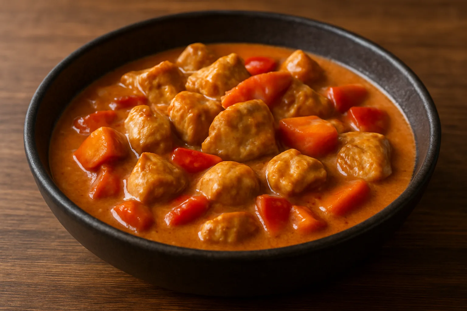 Cremiges Hähnchen-Gulasch mit Paprika und Möhren aus dem Ninja PossibleCooker