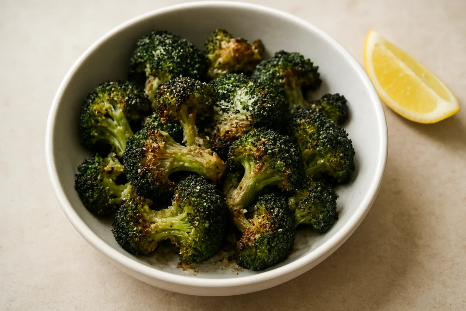 Gerösteter Brokkoli mit Parmesan aus dem Airfryer