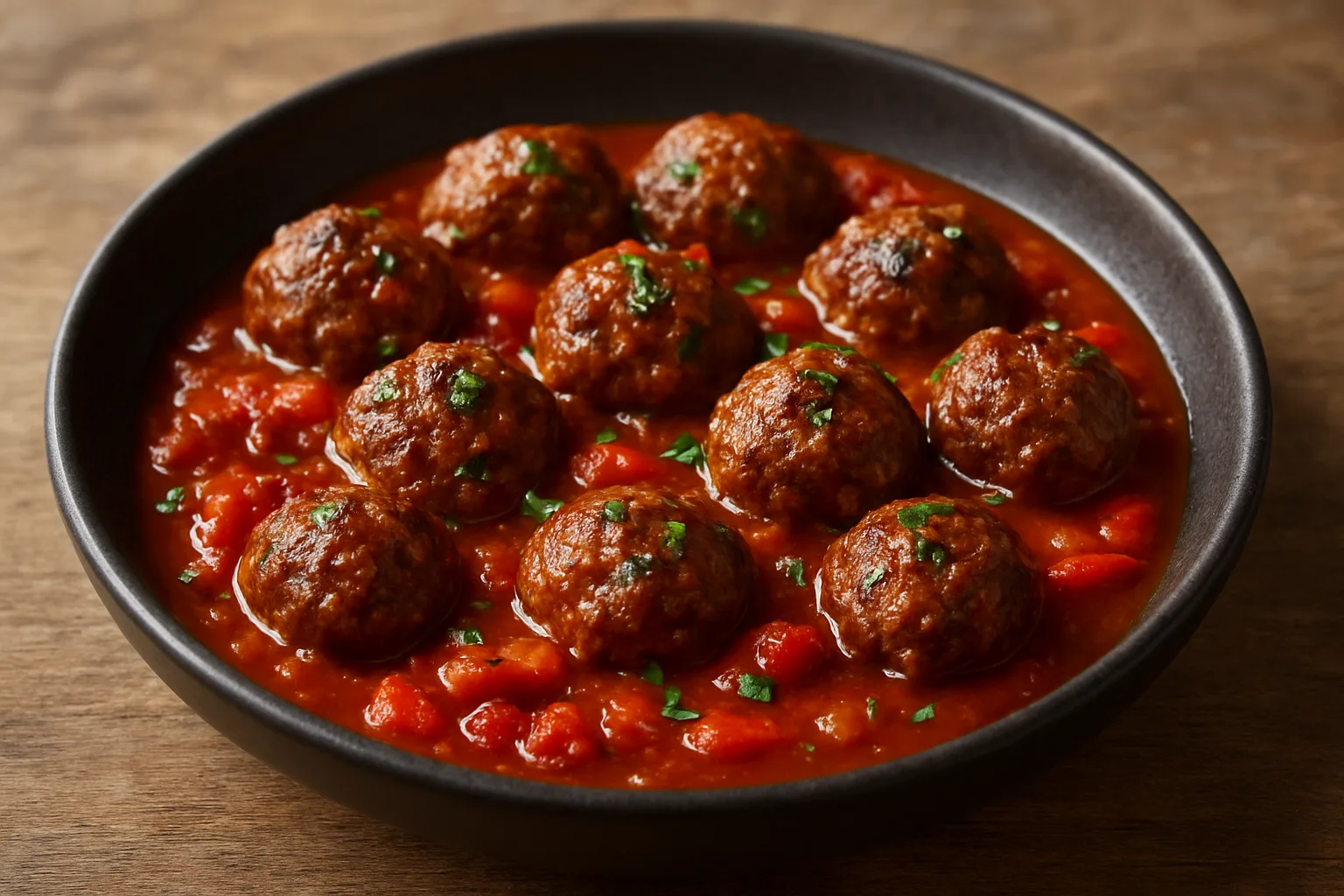 Hackbällchen in kräftiger Tomaten-Paprika-Sauce aus dem Ninja Foodi PossibleCooker
