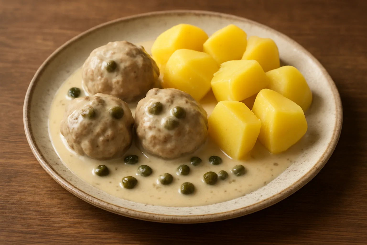 Königsberger Klopse aus Rind in cremiger Kapernsauce