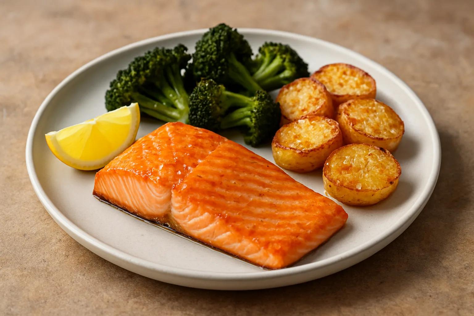 Lachs mit Brokkoli und Parmesan-Kartoffeln aus der Ninja Dual Zone