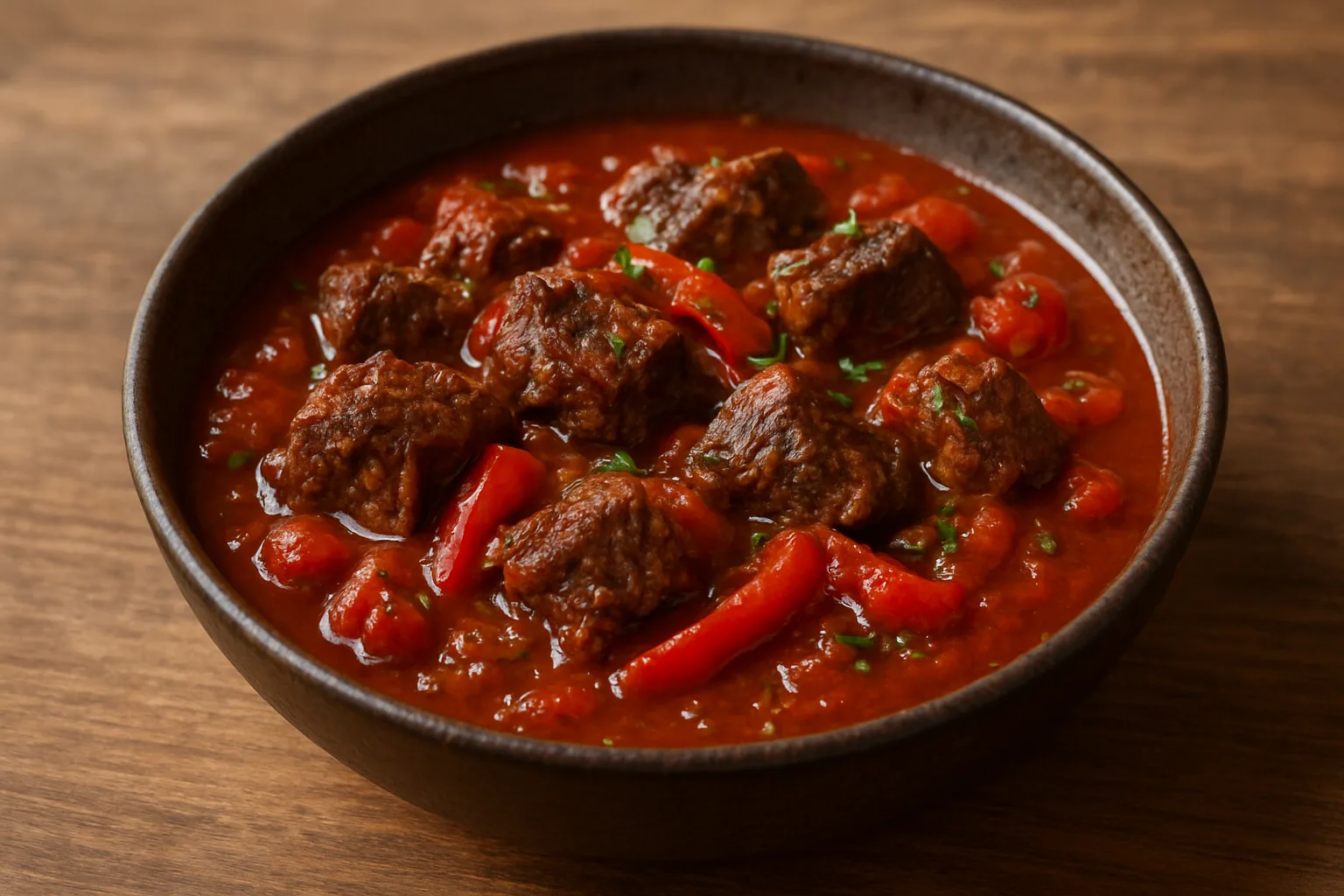 Mediterraner Rinderschmortopf mit Paprika und Tomaten aus dem Ninja PossibleCooker
