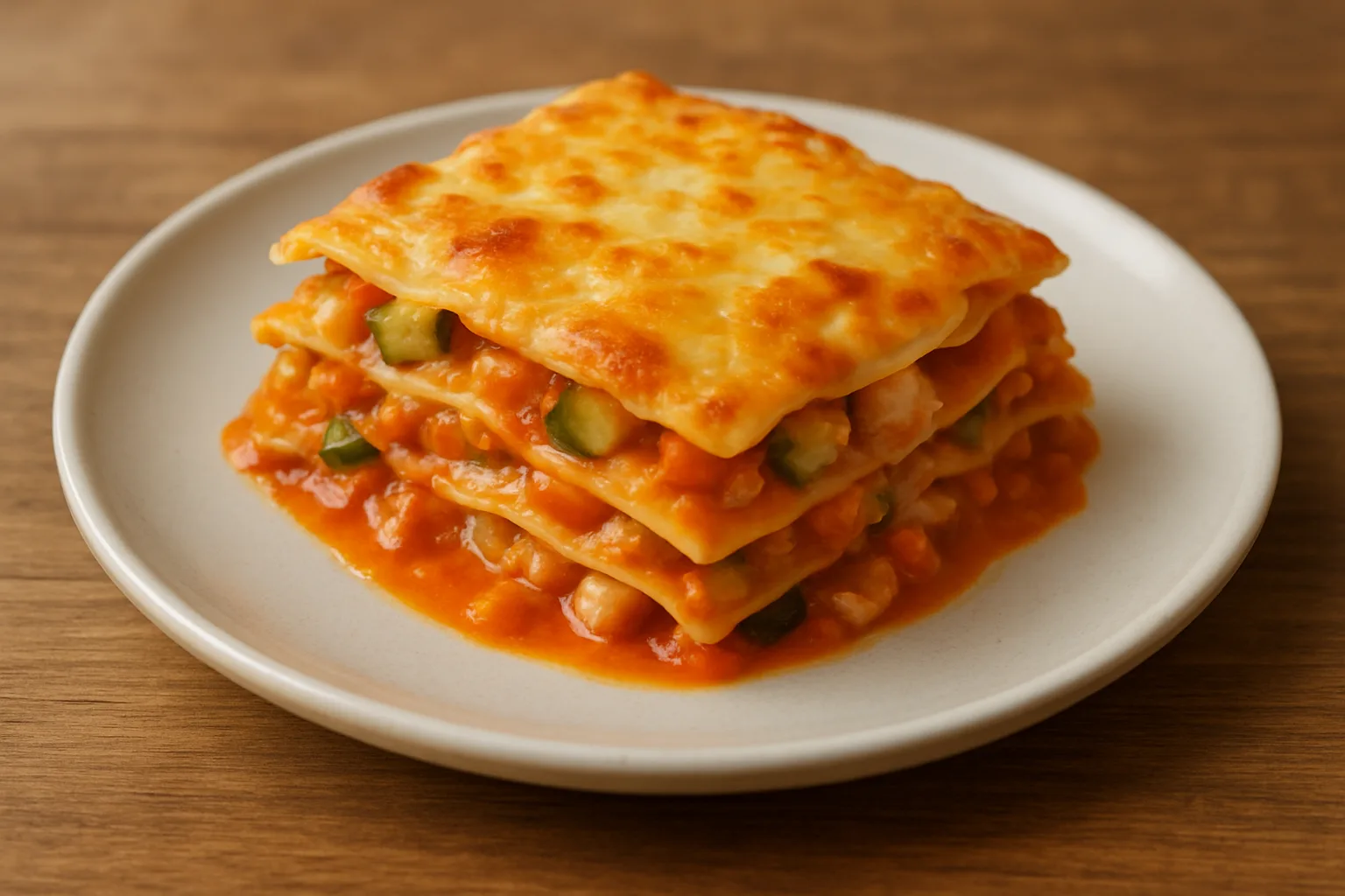 Milde Hähnchen-Gemüse-Lasagne für Kleinkinder
