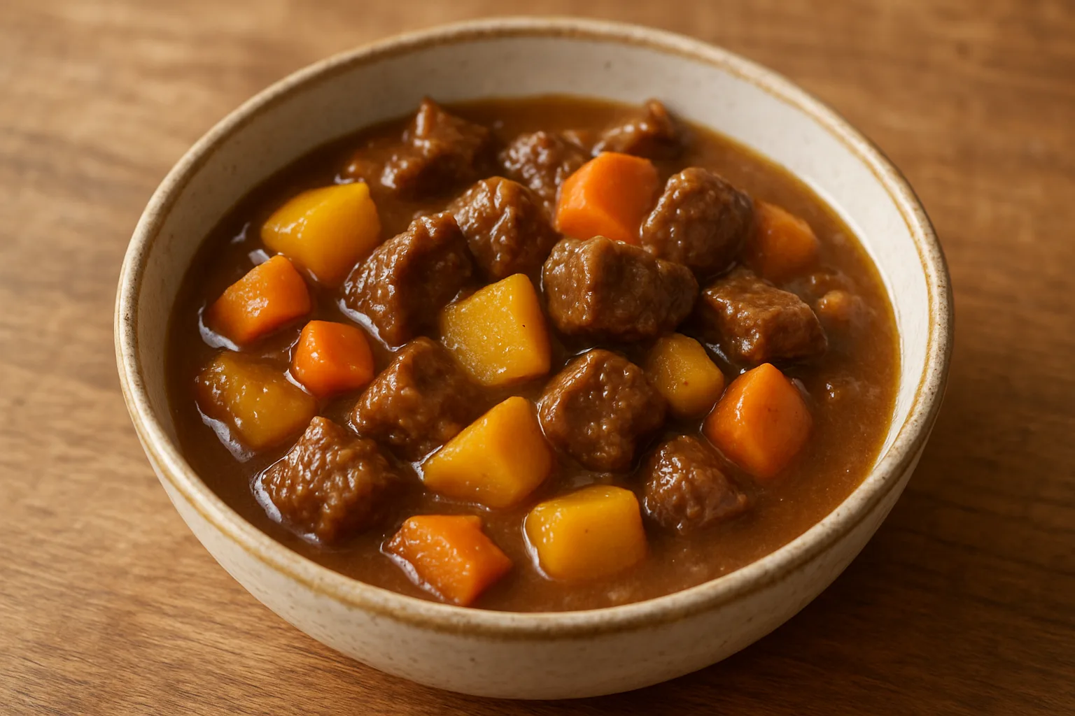 Mildes Rindergulasch mit Kartoffeln und Möhren für Kleinkinder