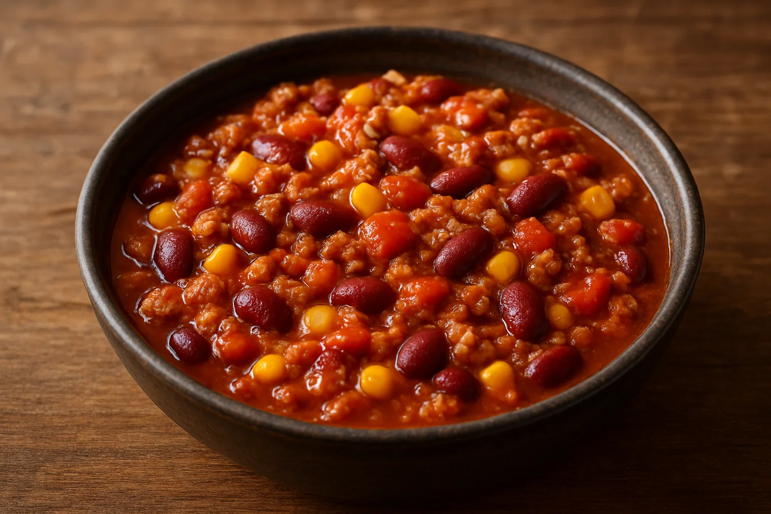 Puten-Chili mit Bohnen Mais und Paprika aus dem Ninja PossibleCooker