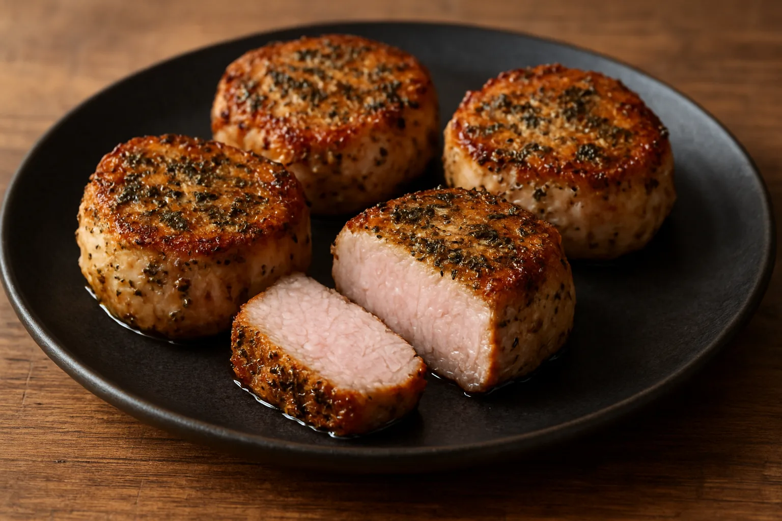 Saftige Schweinefilet-Medaillons mit Kräuterkruste aus dem Airfryer