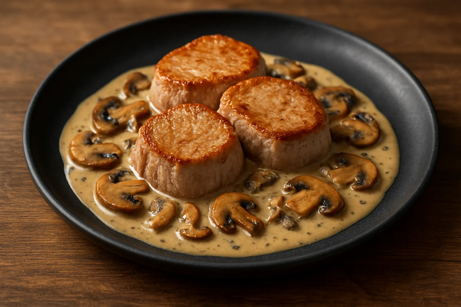 Schweinefilet in cremiger Pilzrahmsauce mit Champignons