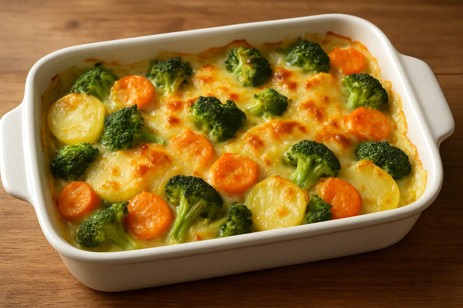 Kartoffel-Gemüse-Gratin mit Brokkoli und Möhre für Kleinkinder