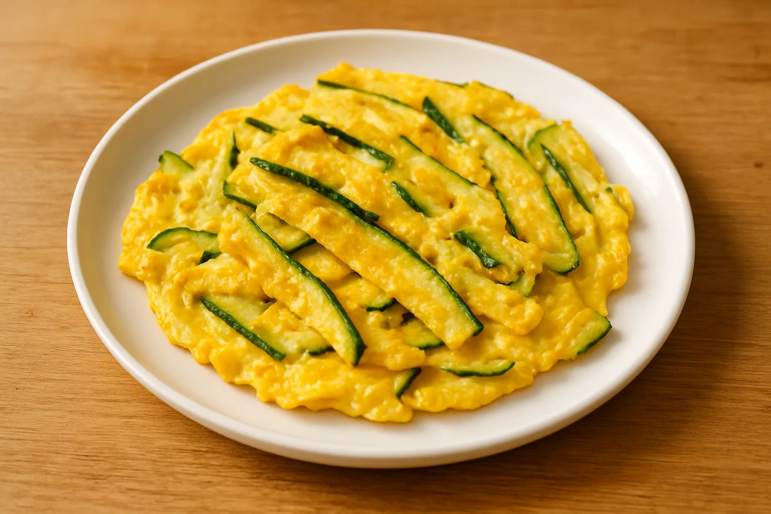 Weiches Zucchini-Käse-Omelett in Streifen für Kleinkinder ab 12 Monaten